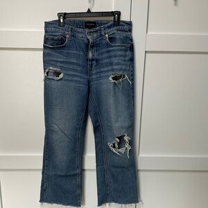 Lucky Brand Flare Distressed Blue Jeans